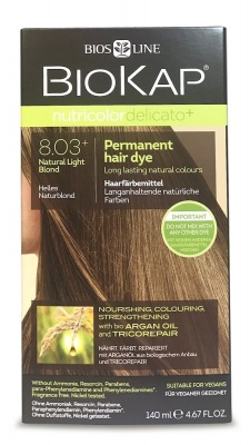 BioKap Natural Light Blond 8.03+ Permanent Hair Dye 140ml