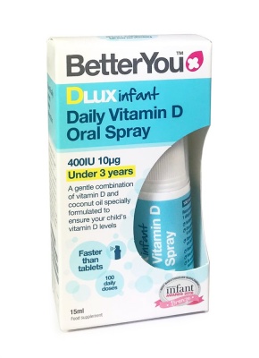 Better You DLuxInfant 400iu Daily Oral D3 Spray 15ml
