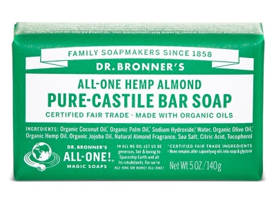 Dr Bronners Almond Pure Castile Soap Bar 140g