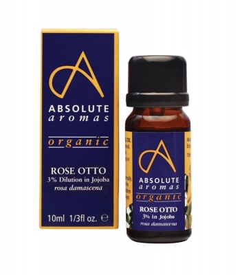 Absolute Aromas Organic Rose Otto 3% in Jojoba 10ml