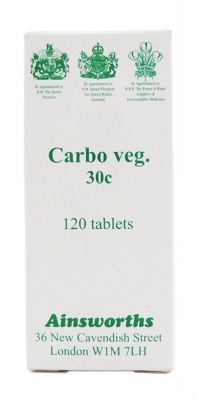 Ainsworths Carbo veg 30c 120 tabs