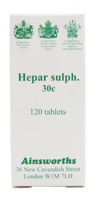 Ainsworths Hepar sulph 30c 120 tabs