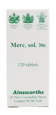 Ainsworths Merc Sol 30c 120 tabs