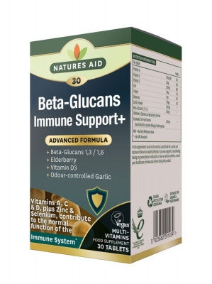 Natures Aid Beta Glucans Immune Support +  30 tabs