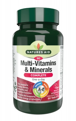 Natures Aid Complete Multi-Vitamins & Minerals 90 tabs Better Than Half Price