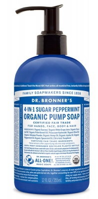 Dr Bronners Peppermint Sugar Pump Soap 355ml