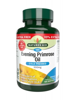 Natures Aid Evening Primrose Oil 500mg 120 Caps (90+30 Free)