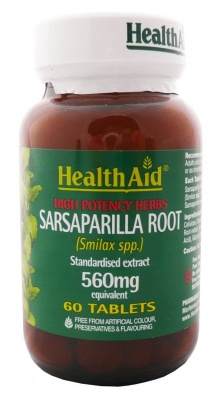 Health Aid Sarsaparilla Root 560mg 60 tabs