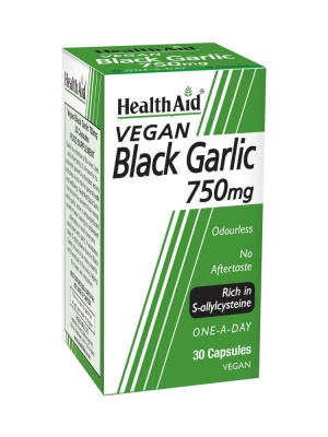 Health Aid Vegan Black Garlic 750mg 30 Caps