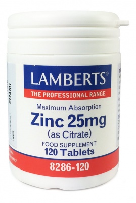 Lamberts Zinc 25mg 120 tabs