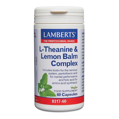 Lamberts L Theanine and Lemon Balm Complex 60 caps