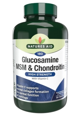 Natures Aid Glucosamine, MSM & Chondroitin 180 tabs