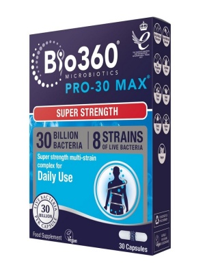Natures Aid Bio360 Pro-30 Max (30 Billion Daily Probiotic) 30 Vcaps
