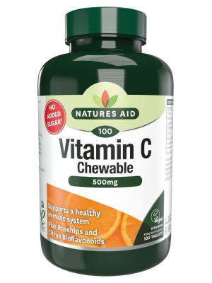 Natures Aid Vitamin C Chewable 500mg 100 tabs