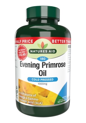 Natures Aid Evening Primrose Oil 1000mg 180 Softgels Better Than Half Price