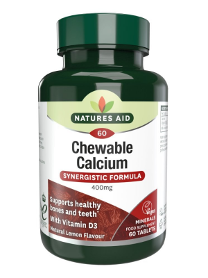 Natures Aid Calcium Chewable 400mg 60 tabs
