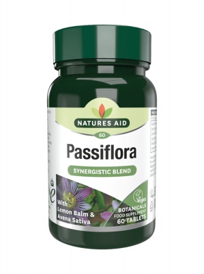 Natures Aid Passiflora, Lemon Balm & Avena Sativa 60 tabs