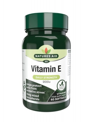Natures Aid Vitamin E 200iu 60 caps