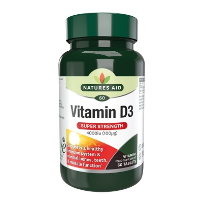 Natures Aid Vitamin D3 4000iu 60 Tabs