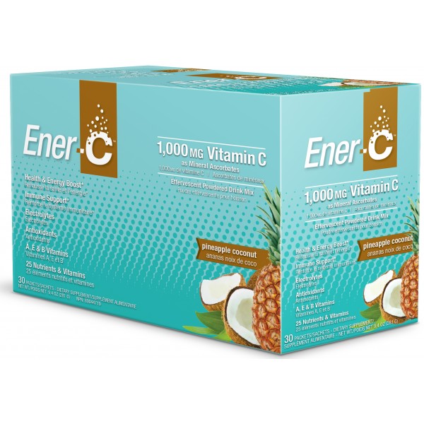 Ener C Pineapple Coconut 1000mg Vitamin C 30 Sachets