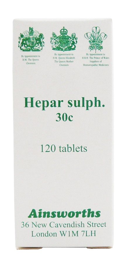 Ainsworths Hepar sulph 30c 120 tabs
