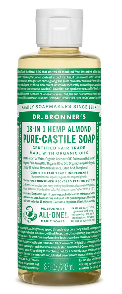 Dr Bronners Almond Castile Liquid Soap 60ml