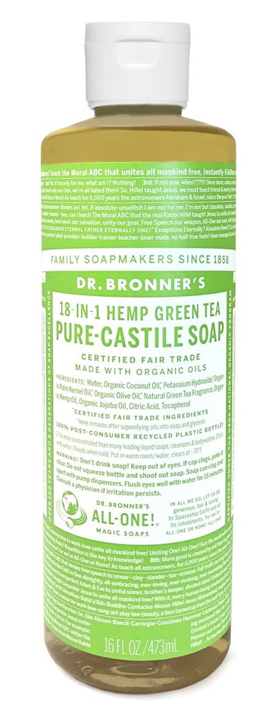 Dr Bronners Green Tea Castile Liquid Soap 60ml
