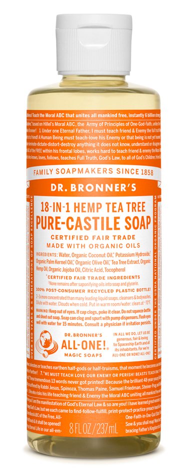 Dr Bronners Tea Tree Castile Liquid Soap 60ml