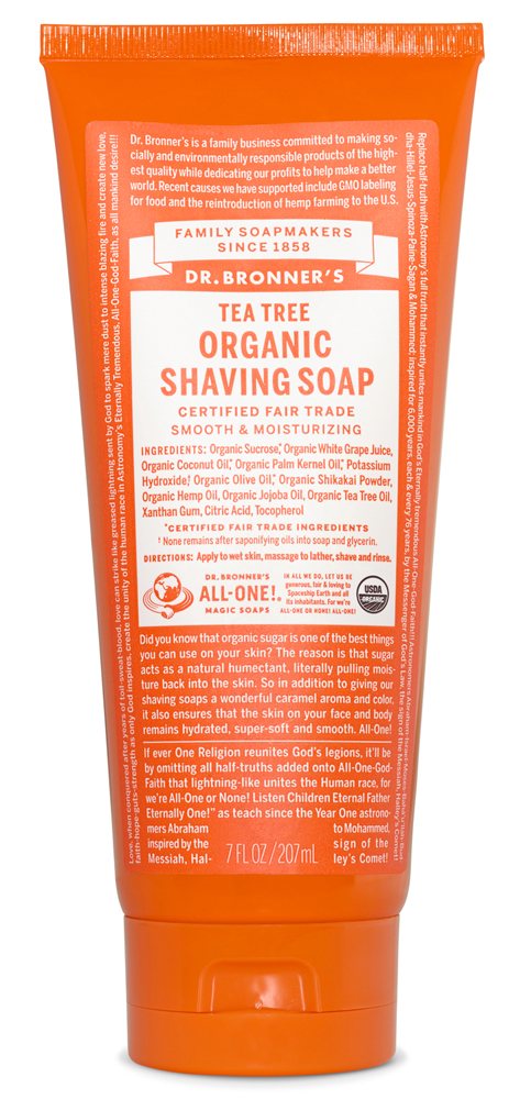Dr Bronners Tea Tree Organic Shaving Soap 207ml