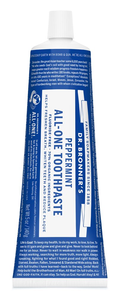 Dr Bronners Peppermint All-One Toothpaste 140g