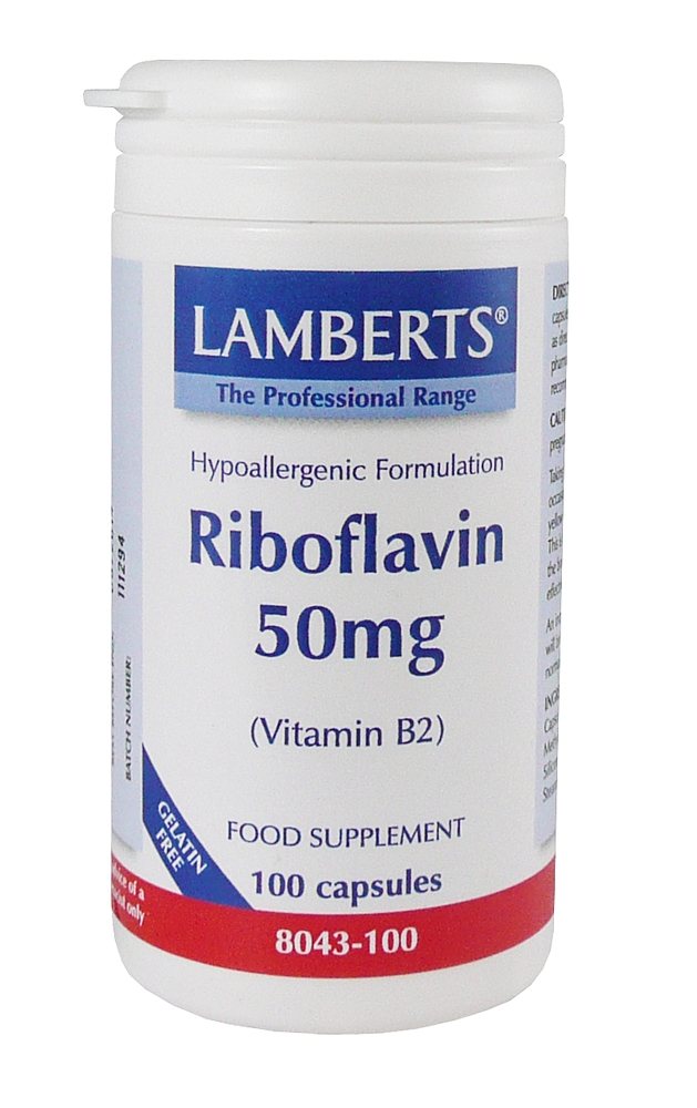 Lamberts Riboflavin Vitamin B2 50mg 100 caps
