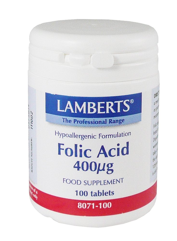 Lamberts Folic Acid 400ug 100 tabs