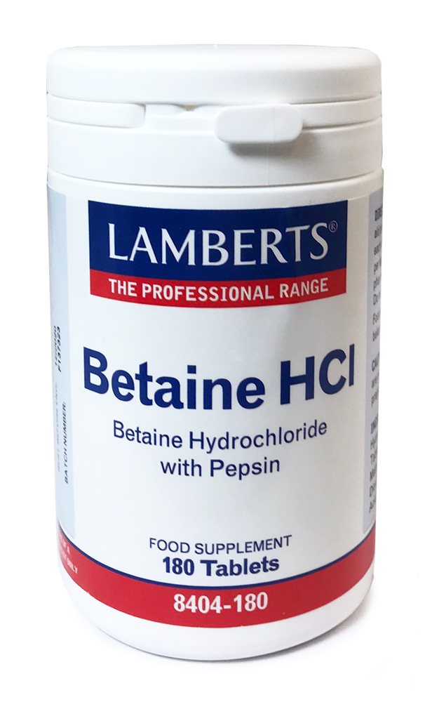 Lamberts Betaine HCI With Pepsin 180 tabs