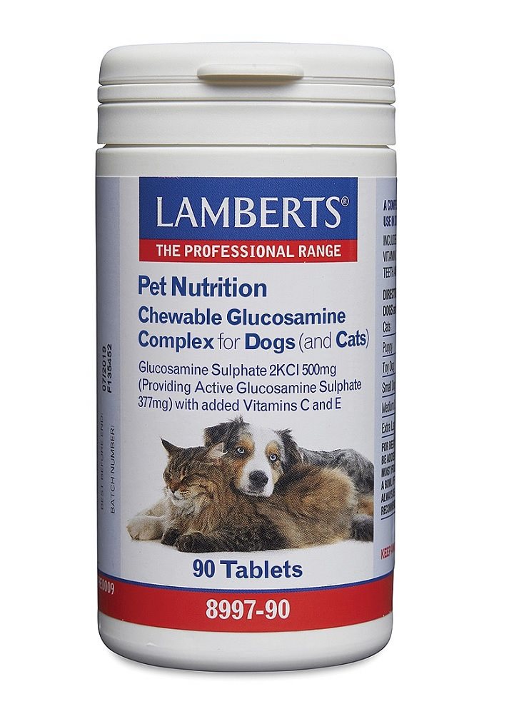 Lamberts Pet Nutrition Chewable Glucosamine Complex for Dogs and Cats 90 Tablets