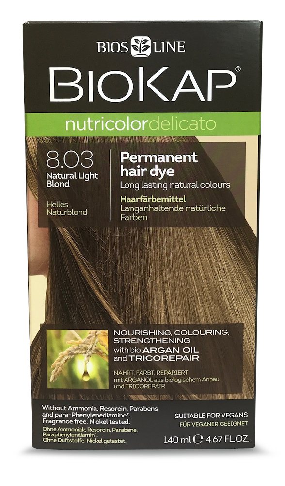 BioKap Natural Light Blond 8.03 Permanent Hair Dye 140ml