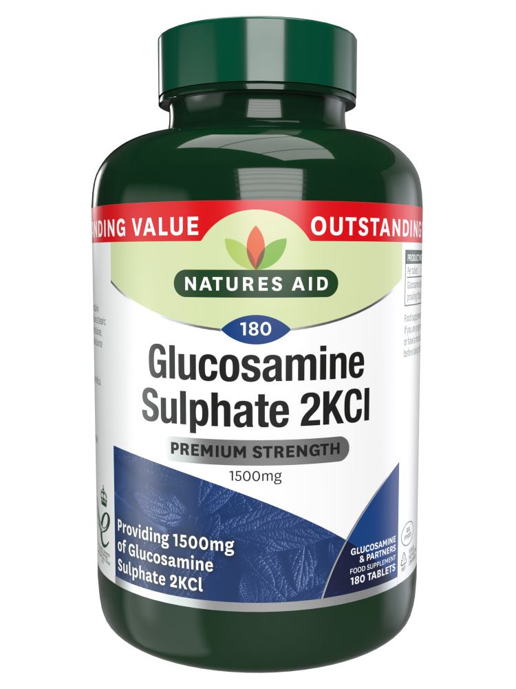 Natures Aid Glucosamine Sulphate 2KCl 1500mg 180 tabs