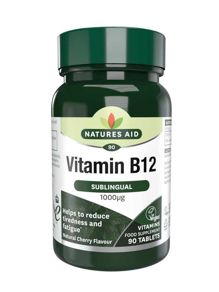 Natures Aid Vitamin B12 Sublingual 1000ug 90 tabs