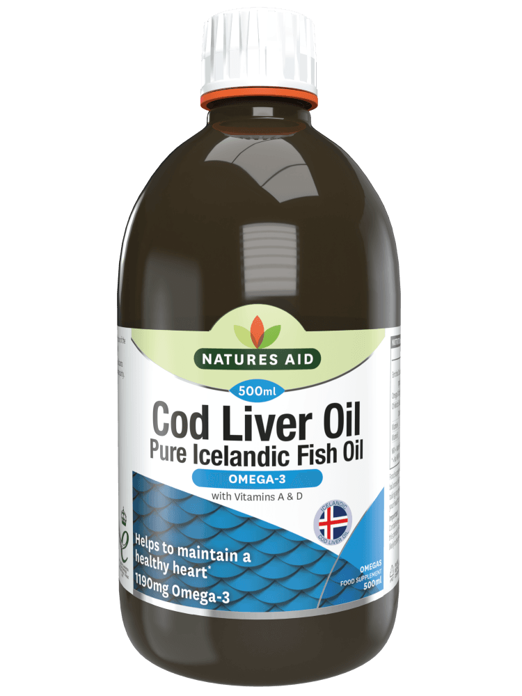 Natures Aid Cod Liver Oil with Vitamins A & D Liquid 500ml
