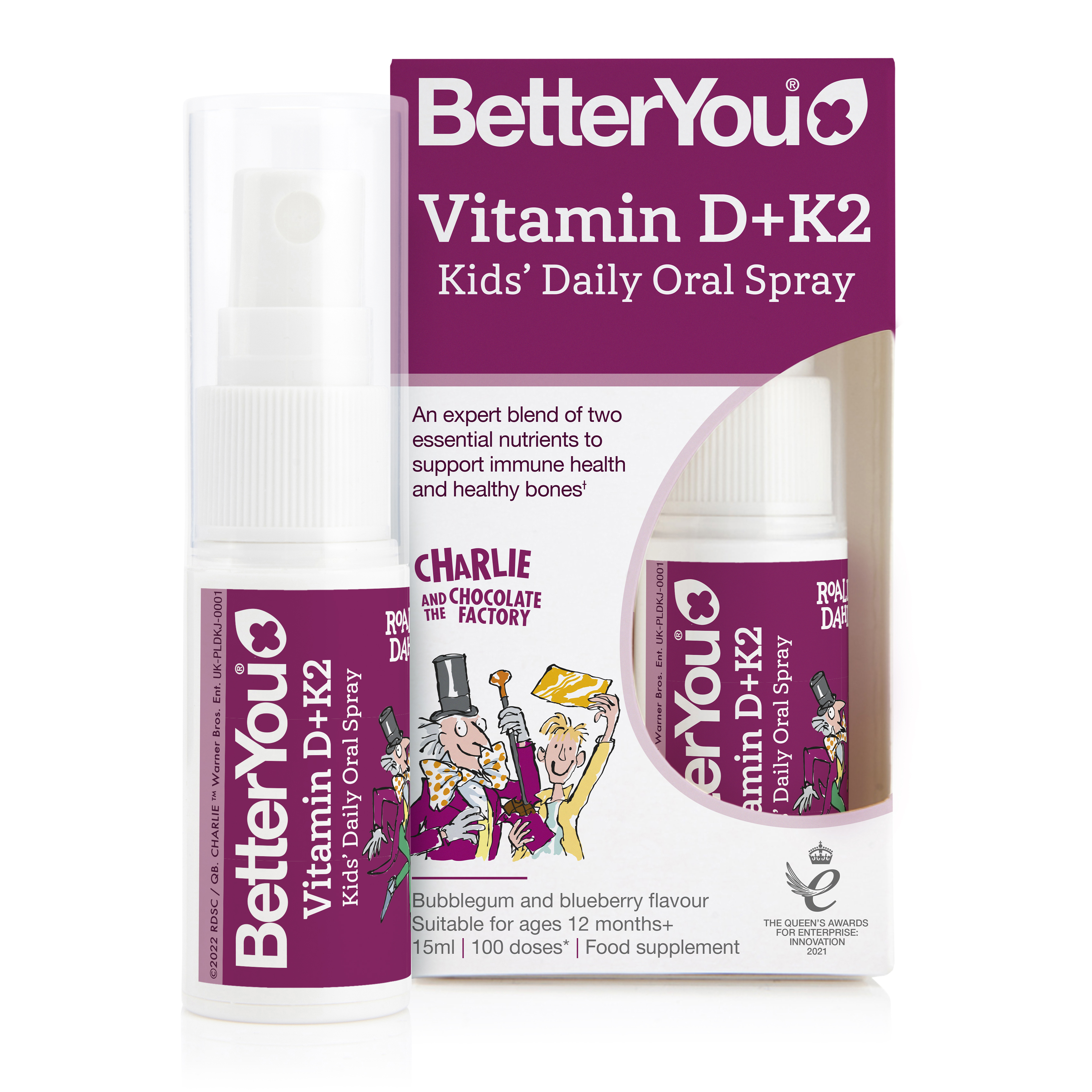 Better You Vitamin D + K2 Kids Daily Oral Spray 15ml