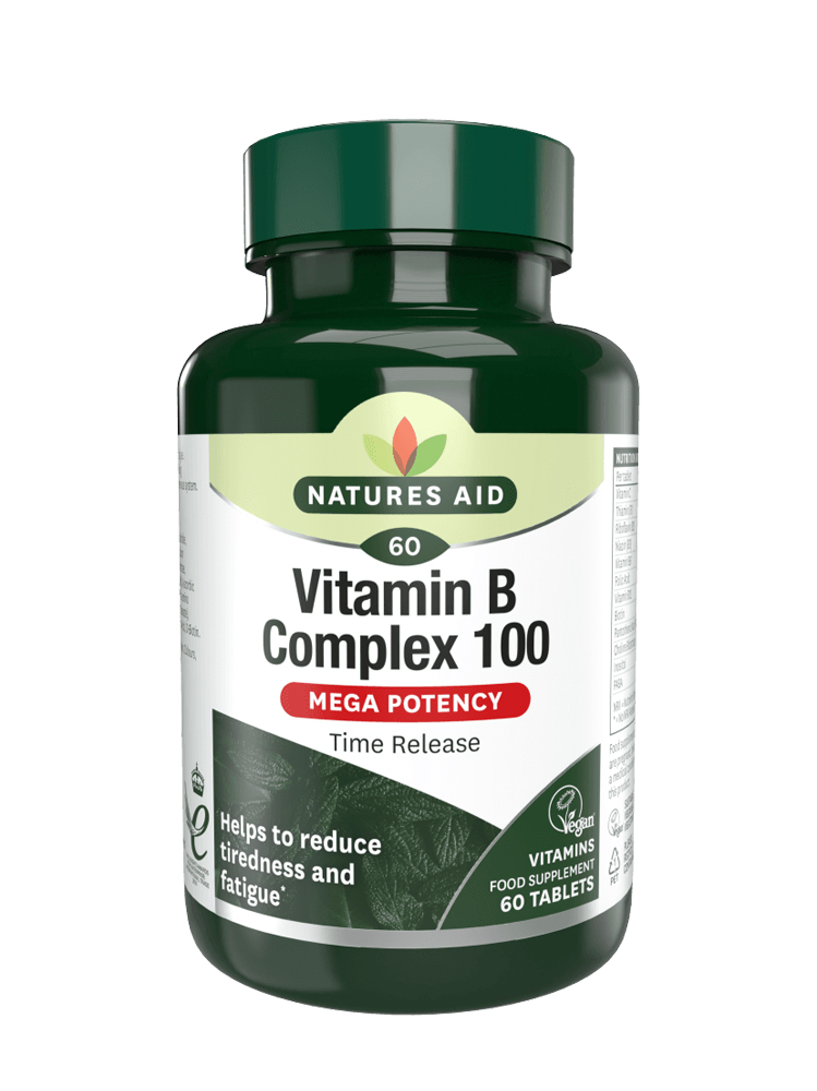Natures Aid Vitamin B Complex 100 Time Release 60 Tabs